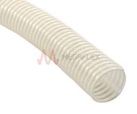 Clear Ether Polyurethane Ducting with White Spiral Helix
