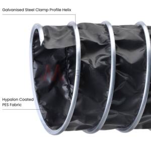 Hypalon-Coated Ducting - High-Temp, Chemical-Resistant