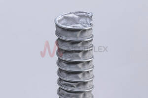 High-Temp Glass Fabric Ducting 400C - Stainless Steel Reinforced