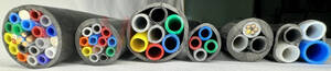 HDPE Extruded Twin Tubes with External Flat PVC Sheath