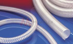 Heavy Duty Antistatic Ether-Polyurethane Ducting with Spring Steel Helix