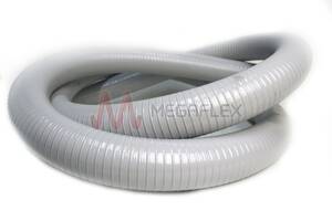 Grey Heavy-Duty PVC Suction Hose with Rigid PVC Helix for Agriculture, Construction