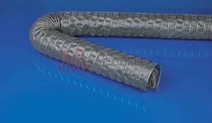 Master-Clip Spark PVC Coated Glass-Fabric Ducting with Galvanised Steel Helix