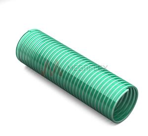 Green Medium Duty Lightweight PVC S&D Hose with Rigid PVC Helix for Agriculture