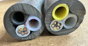 Cable with 2 PA Tubes Wrapped within PVC Sheath