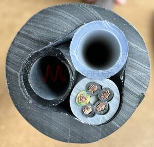 Cable with 2 PA Tubes Wrapped within PVC Sheath