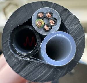 Cable with 2 PA Tubes Wrapped within PVC Sheath