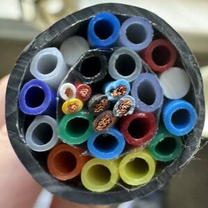 Multitube 17 PA Tubes 2 PA Rods and Cable wrapped within PVC Sheath