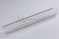 Next 15 ET Transparent Ether-TPU Hose with TPU-Coated Aisi 302 Inox Steel Helix