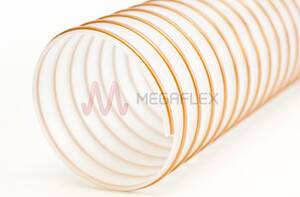 Next 09 Clear Ester-PU Ducting with TPU-coated Coppered Steel Helix (Heavy Duty)