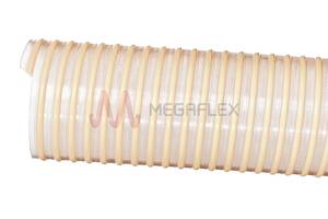 Nettuno PU FF Clear Ether PU-lined Vinyl-compound Wall S&D Hose with Rigid PVC Helix