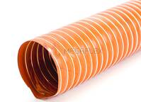SilDuct 1S Red Single Ply Silicone-coated Glass Fabric Ducting with Steel Helix