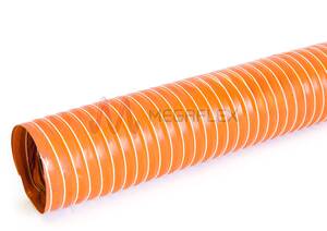 SilDuct 1S Red Single Ply Silicone-coated Glass Fabric Ducting with Steel Helix