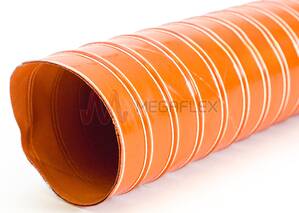 SilDuct 2S Red Double Ply Silicone-coated Glass Fabric Ducting with Steel Helix
