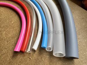 Unreinforced Blue Food Grade PVC Tube