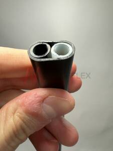 Nylon Extruded and Calibrated Twin Tubes with Black PVC Sheath