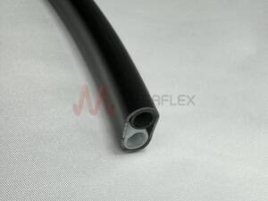 Nylon Extruded and Calibrated Twin Tubes with Black PVC Sheath