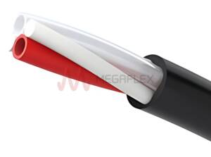 Nylon Extruded and Calibrated Twin Tubes and Rod with Black PVC Sheath