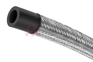 Black EPDM Rubber Tube with Stainless Steel Overbraid