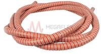 Red Silicone Ducting with Spring Steel Helix Reinforced with Glass-Fabric Cord
