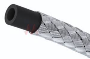 Black Nitrile Rubber Tube with Galvanised Steel Overbraid