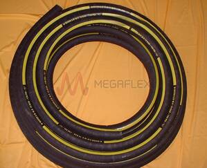 Heavy Duty Black NR/SBR S&D Hose with Steel Helix and Textile Plies