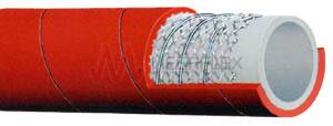 Red NR Rubber Potable Water S&D Hose with Steel Helix and Textile Plies