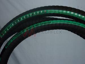 Black Sea Water Resistant Marine Exhaust Hose with Textile Plies and Steel Helix