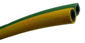 Green & Yellow NR/SBR Gas Welding Hose with Synthetic Textile Plies