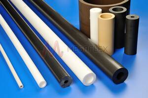 Rigid PTFE Tube (PolyTetraFluoroEthylene) Moulded in up to 300mm lengths