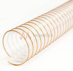 Clear Antistatic & Flame Retardant Ether-PU Vulcano AF Plus Ducting for Woodworking