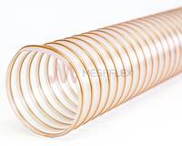 Vulcano PU H 09 Clear Ester-PU Ducting with PU-coated Coppered Steel Helix