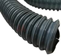 Grey Medium Duty PVC Ducting with Embedded Spring Steel Wire Helix
