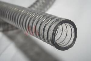 Clear PVC Galvanised Steel Wire Helix Reinforced S&D Hose for Water, Juice, Liquids