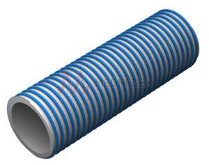 Grey PVC S&D Hose with Blue Reinforced PVC Helix for Agriculture, Construction