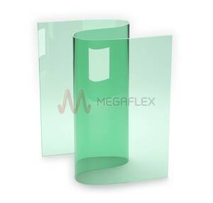 400mm wide x 4mm thick Green Tint Anti-Static PVC Strip Curtain