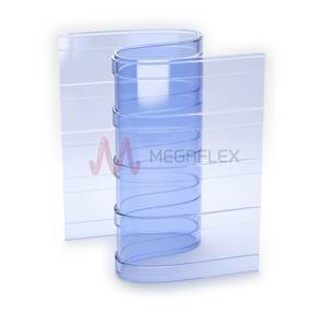 300mm wide x 3mm thick Clear Ribbed PVC Strip Curtain
